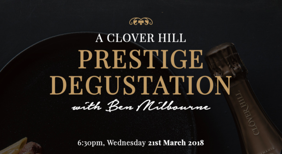 Indulge in a Club Prestige Dinner designed by Ben Milbourne in conjunction with Ian White, showcasing a full flight of Clover Hill wines.